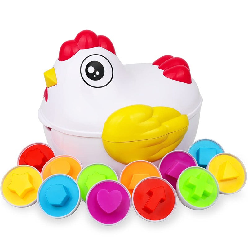Egg Puzzle – Educational Shape Matching Toy for Toddlers – Fun Brain Game in a Cute Egg Carton