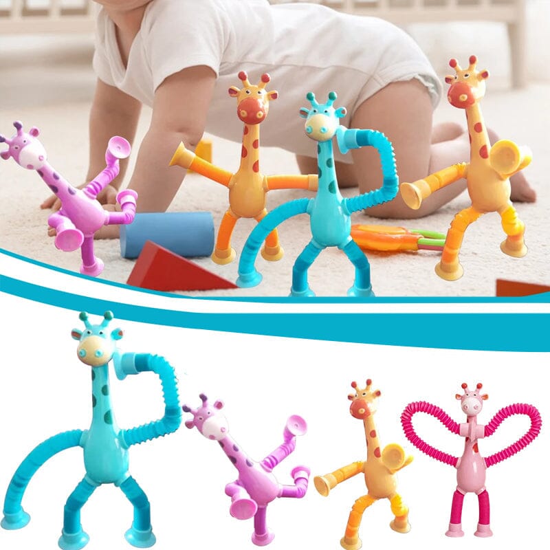 Ultimate Sensory Toy for Kids – Colorful Telescopic Fidget Play with Suction Cups (3+ years)