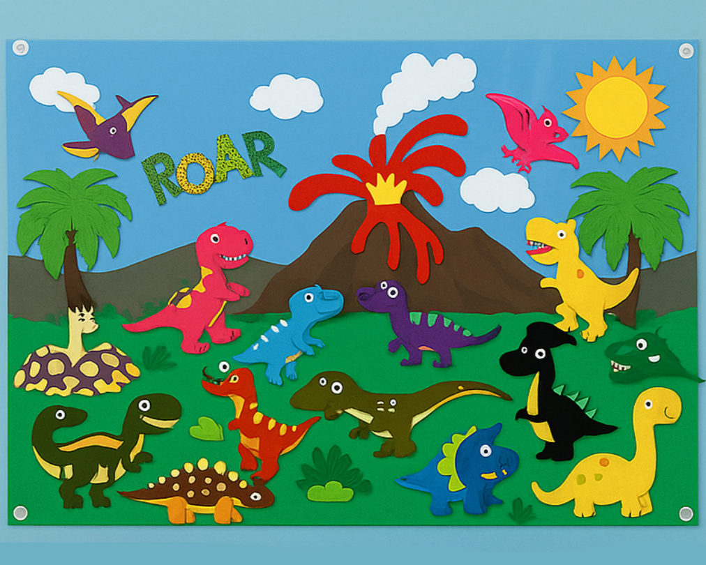 Interactive Felt Board for Toddlers – Endless Fun with Reusable Shapes & Learning