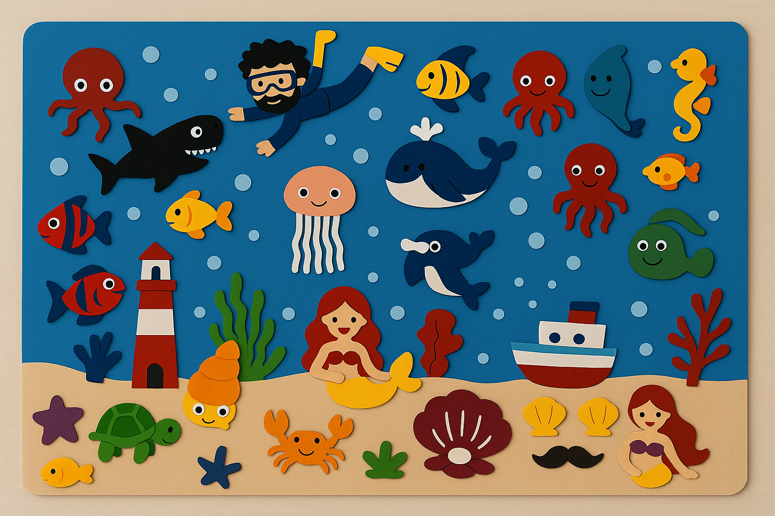 Interactive Felt Board for Toddlers – Endless Fun with Reusable Shapes & Learning