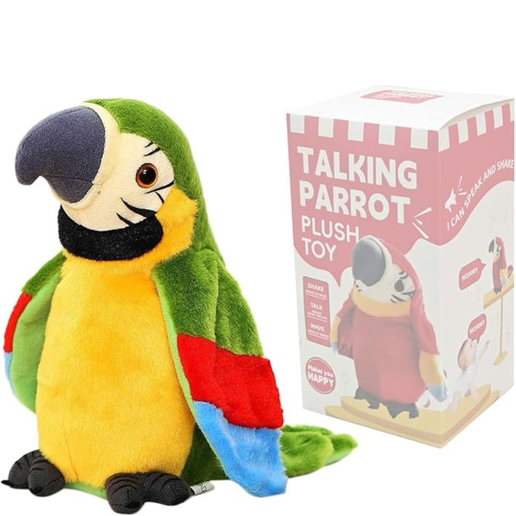 The Talking Plush Parrot Toy for Kids | Interactive Voice Repeater with Funny Movements (3+ years)