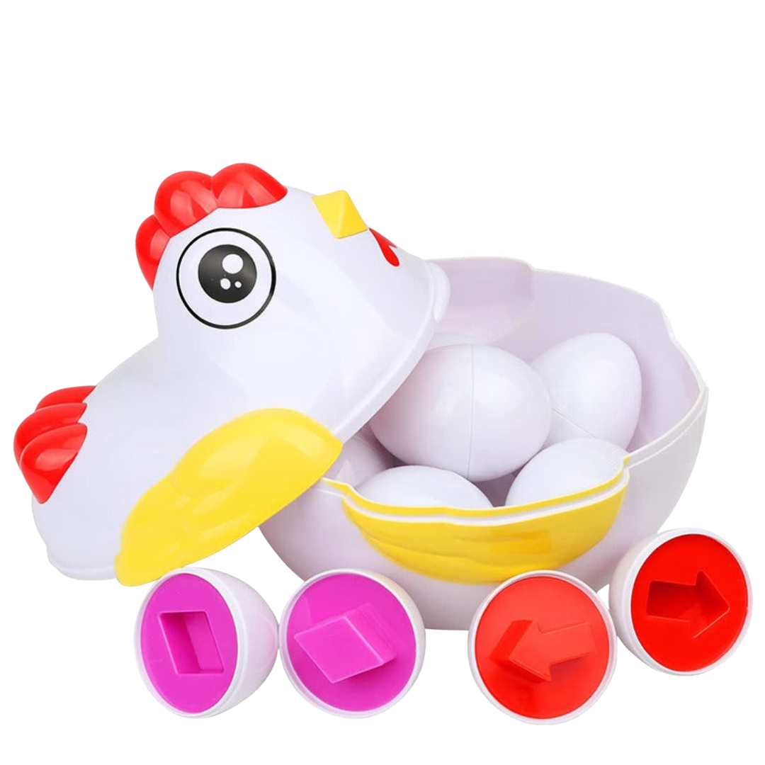 Egg Puzzle – Educational Shape Matching Toy for Toddlers – Fun Brain Game in a Cute Egg Carton