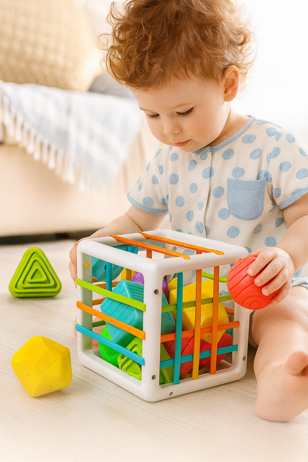 Educational Shape Sorting Cube for Toddlers – Develop Fine Motor Skills & Color Recognition (3+ years)