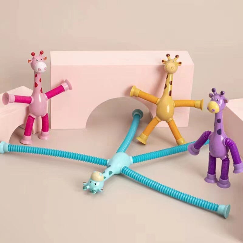 Ultimate Sensory Toy for Kids – Colorful Telescopic Fidget Play with Suction Cups (3+ years)