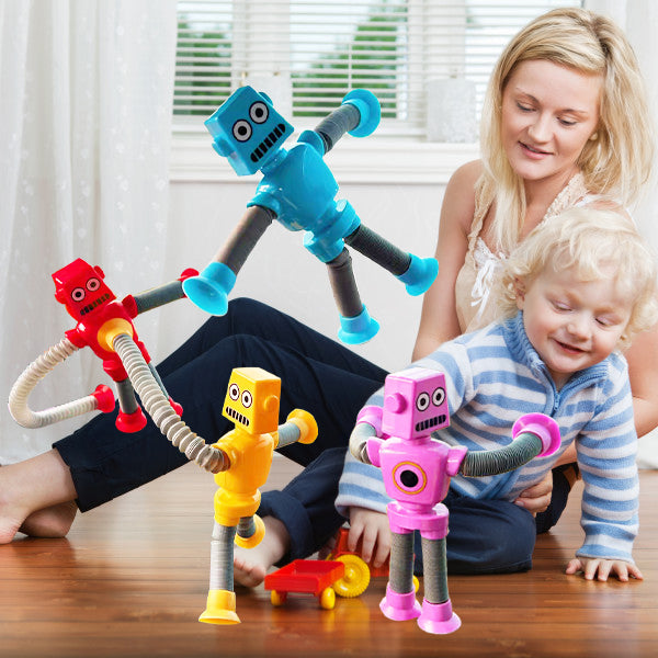 Ultimate Sensory Toy for Kids – Colorful Telescopic Fidget Play with Suction Cups (3+ years)