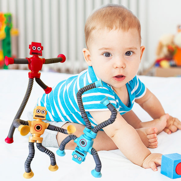 Ultimate Sensory Toy for Kids – Colorful Telescopic Fidget Play with Suction Cups (3+ years)