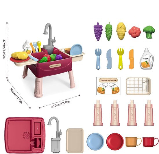 Magical Water Play Kitchen for Kids - Interactive Faucet and Kitchen Toys (3+ years)