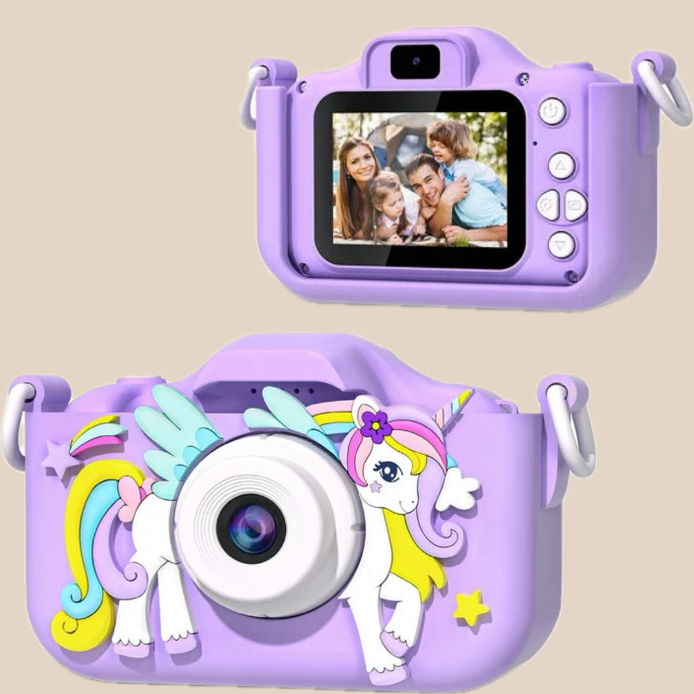 Photo Camera - Unicorn Girls, 32GB SD Card, HD Photos & Videos, Rechargeable Battery, Accessories Included (3+ years)