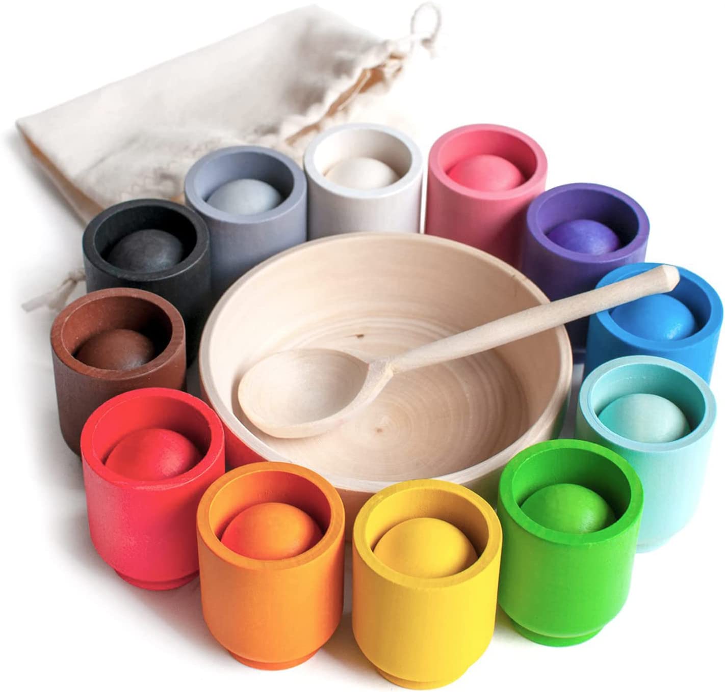 Wooden Color Sorting Toy – Montessori-Inspired Educational Game for Toddlers | Sensory & Fine Motor Skills Learning (3+ years)