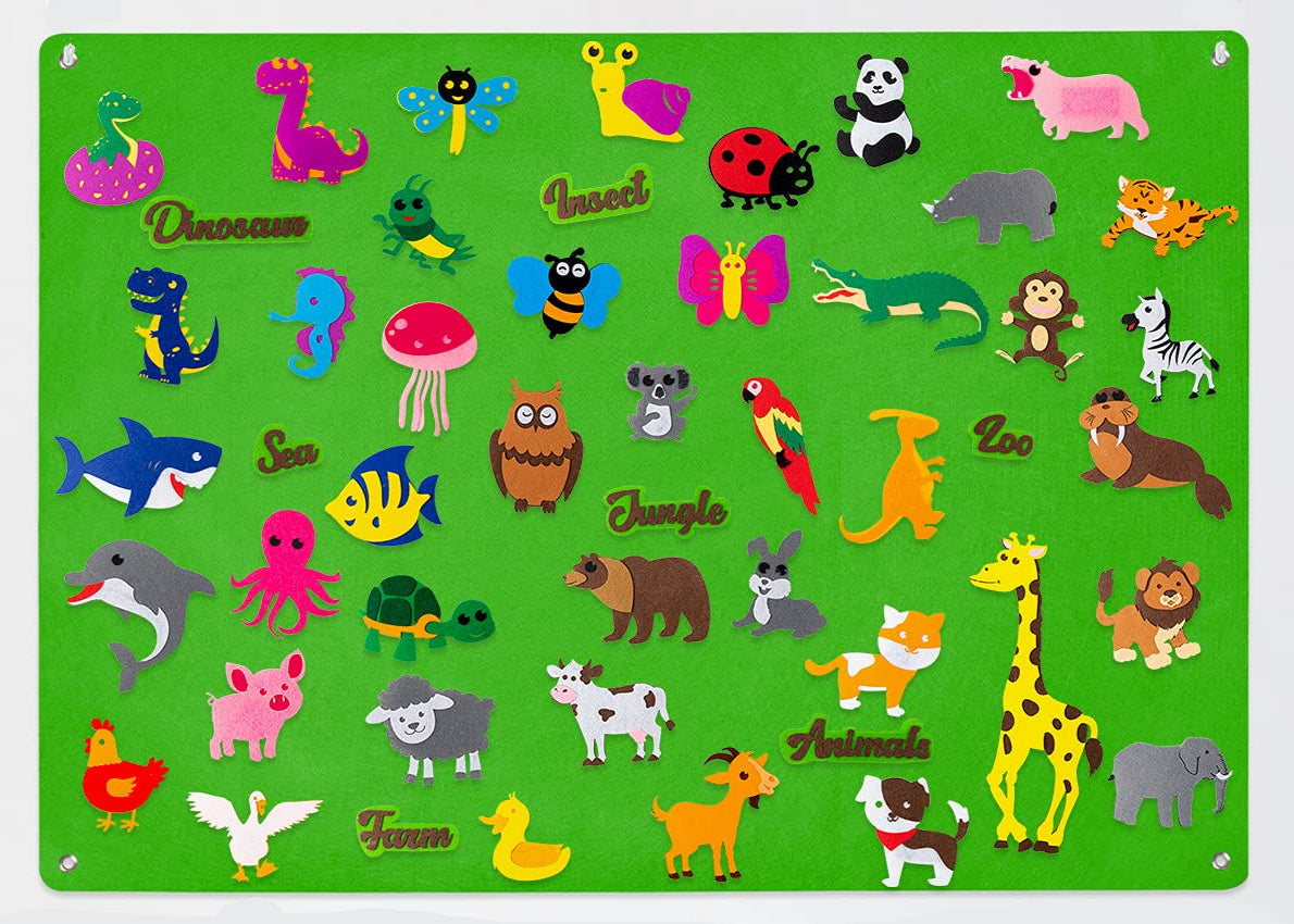 Interactive Felt Board for Toddlers – Endless Fun with Reusable Shapes & Learning