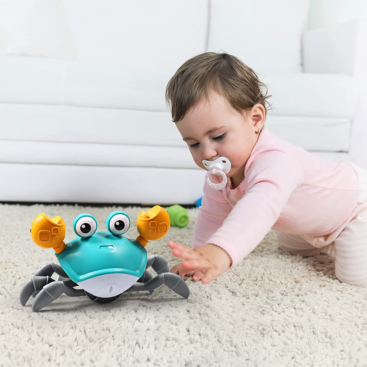 Walking Crab – Crawling Toy for Babies – Light-Up, Musical & Motion Sensor Fun
