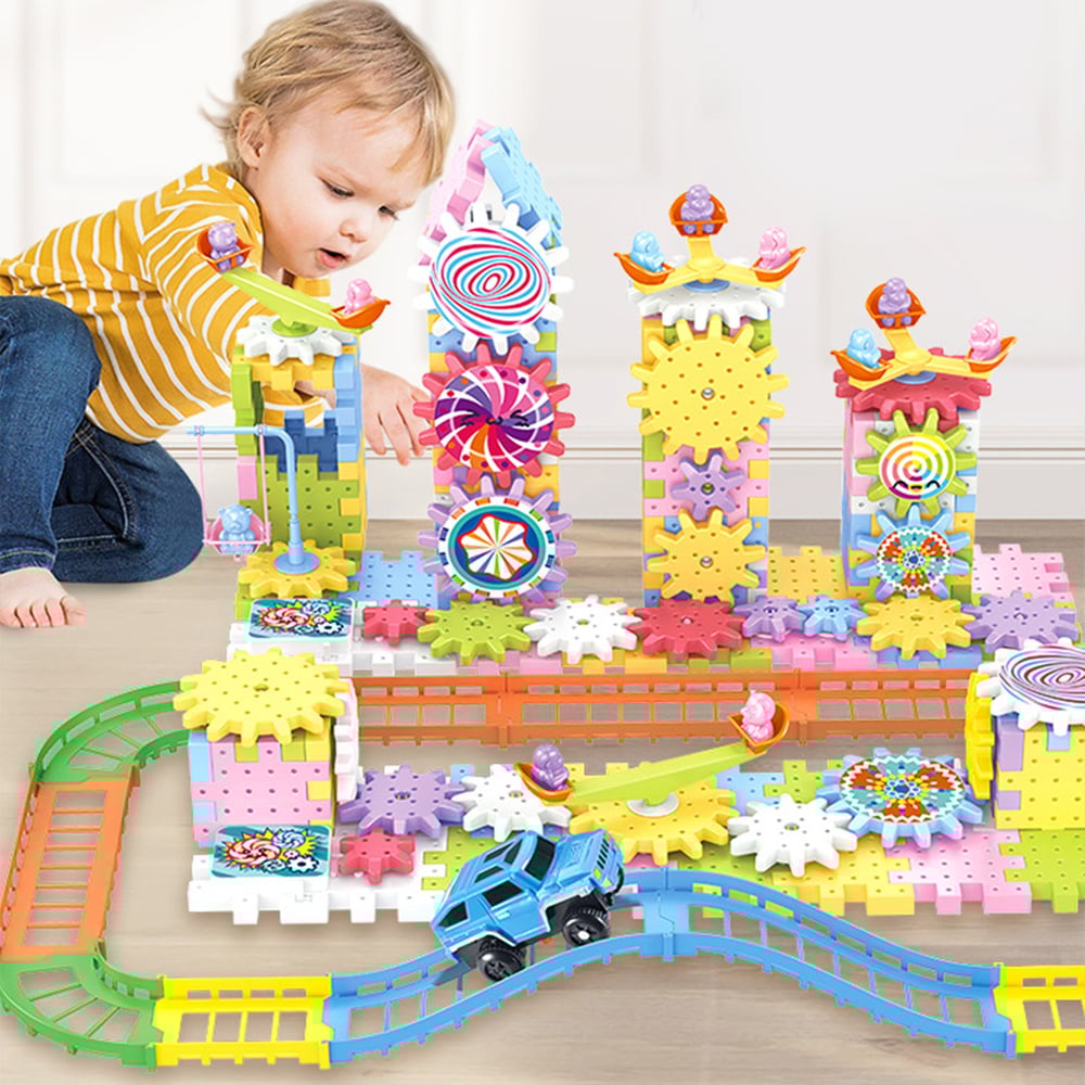 Montessori Gear Building Set – Creative Construction Toy with Rotating Power (3+ years)