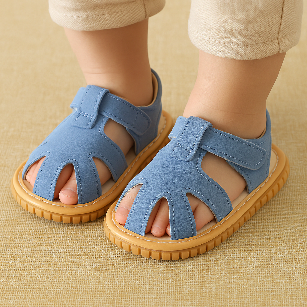 Soft Baby Walking Sandals – Non-Slip Open-Toe Summer Shoes for First Walkers (6–18 Months)