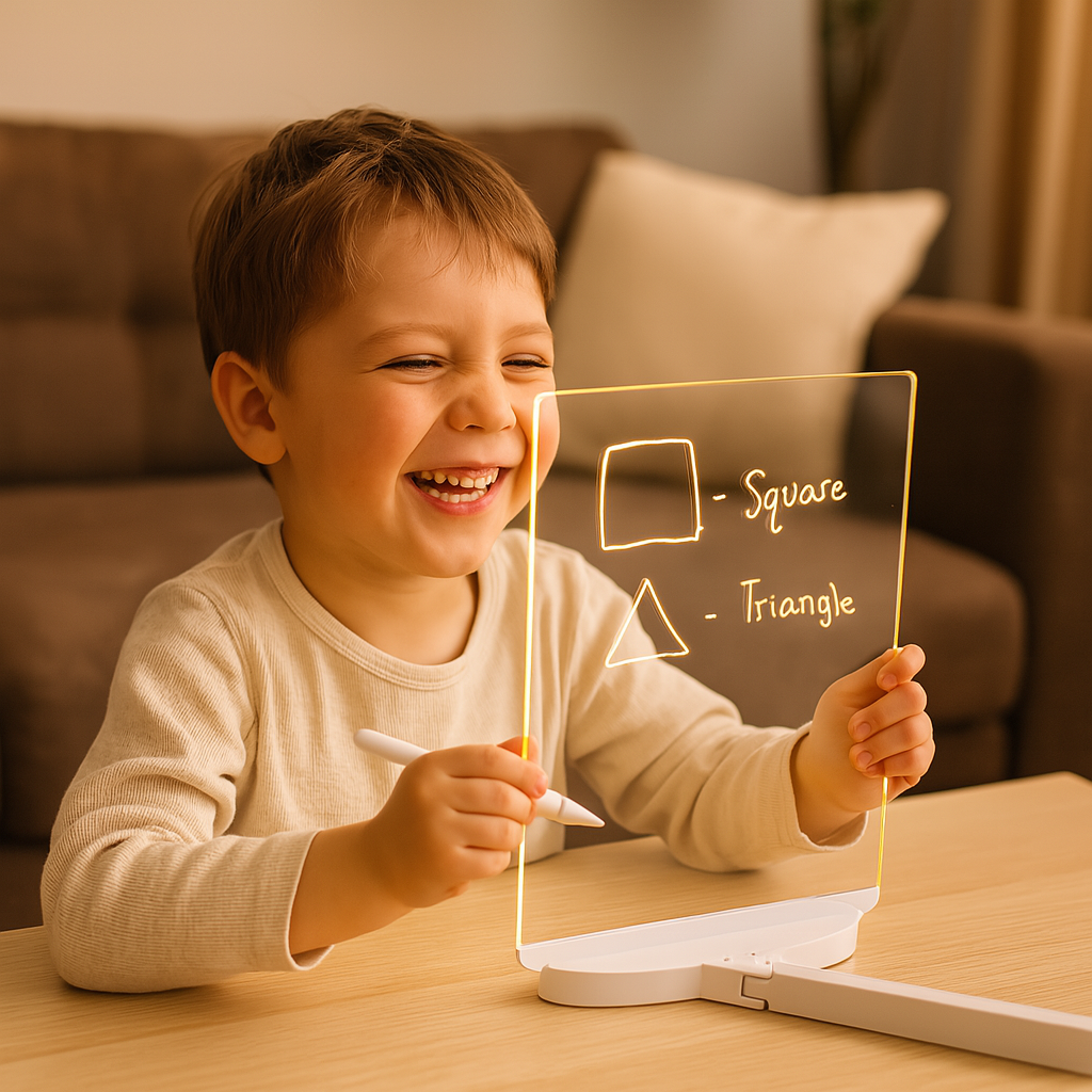 Glowing LED Drawing Board for Kids – Creative Light-Up Writing & Doodle Pad (5+ years)