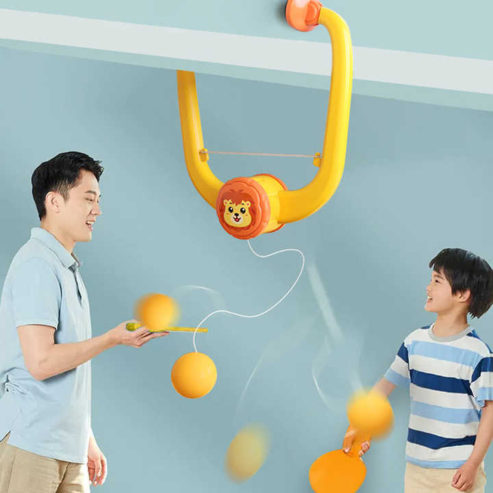 Tabletop Ping Pong Game Set – Indoor Door Frame Mini Table Tennis Kit for Family Fun (7+ years)