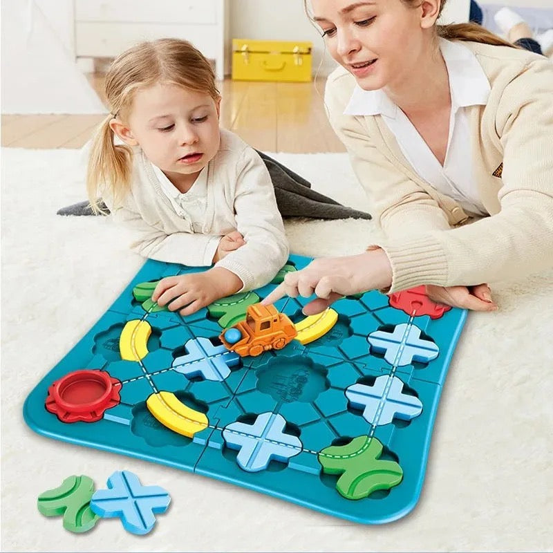 Creative Learning Playset for Kids - Montessori Inspired Maze & Track Building Toy (1-5 years)