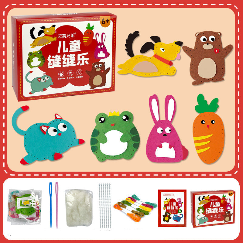 Safe Felt Animal Sewing Kit for Kids – DIY Handicraft Set with Materials (7+ years)