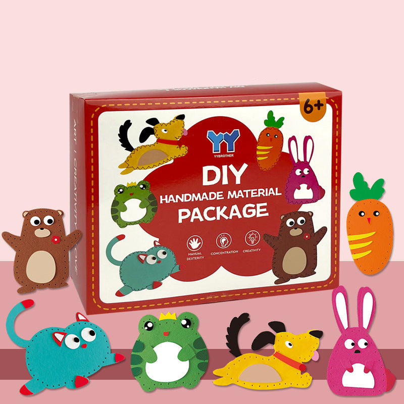 Safe Felt Animal Sewing Kit for Kids – DIY Handicraft Set with Materials (7+ years)