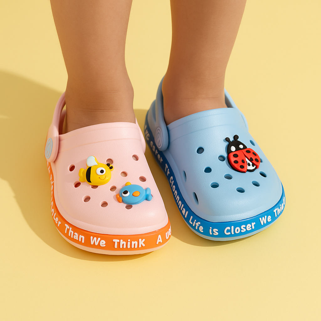 Stylish Waterproof Jelly‑Style Clogs for Kids – Lightweight, Easy‑On Summer Shoes (1 – 6 Years)