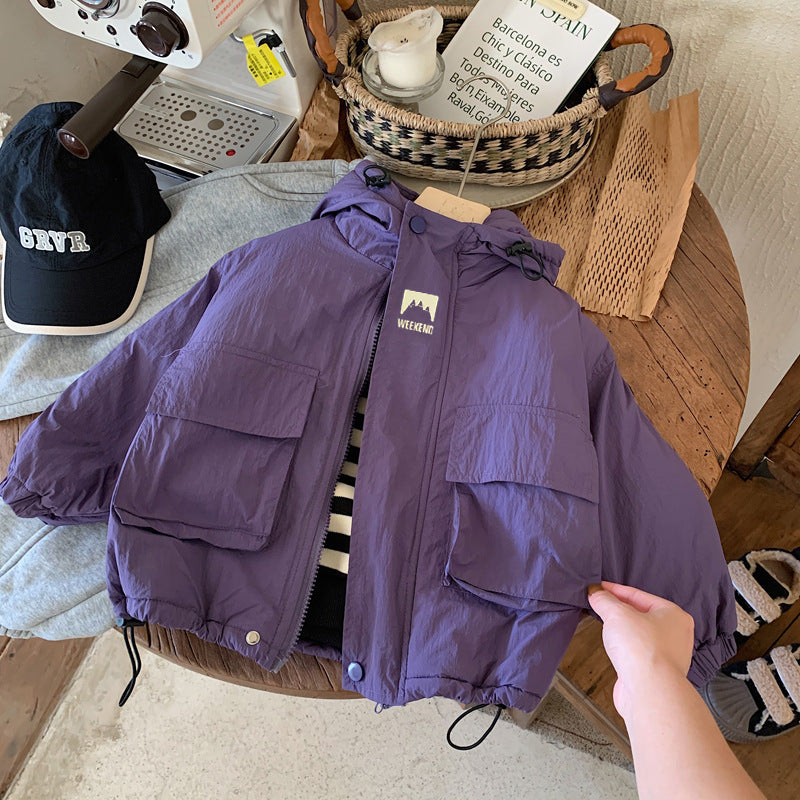 Lightweight Kids Windbreaker Jacket with Hood – Waterproof, Breathable & Durable Outdoor Coat (2-8 years)
