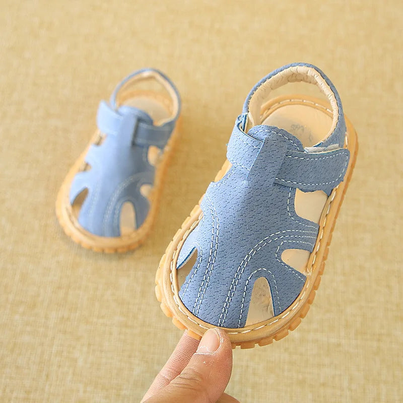 Soft Baby Walking Sandals – Non-Slip Open-Toe Summer Shoes for First Walkers (6–18 Months)