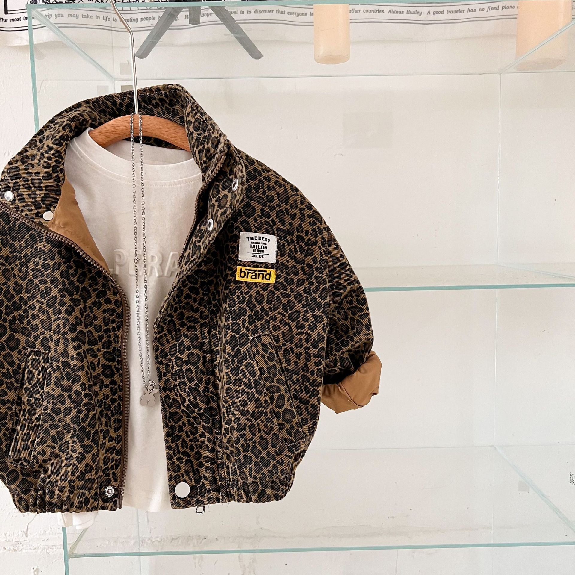 Kids’ Casual Leopard Print Jacket – Trendy, Comfortable, and Durable Outerwear for Active Children (1-8 years)