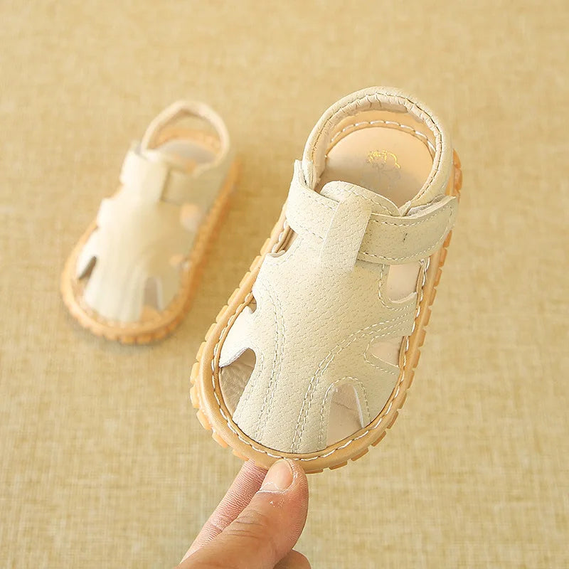 Soft Baby Walking Sandals – Non-Slip Open-Toe Summer Shoes for First Walkers (6–18 Months)