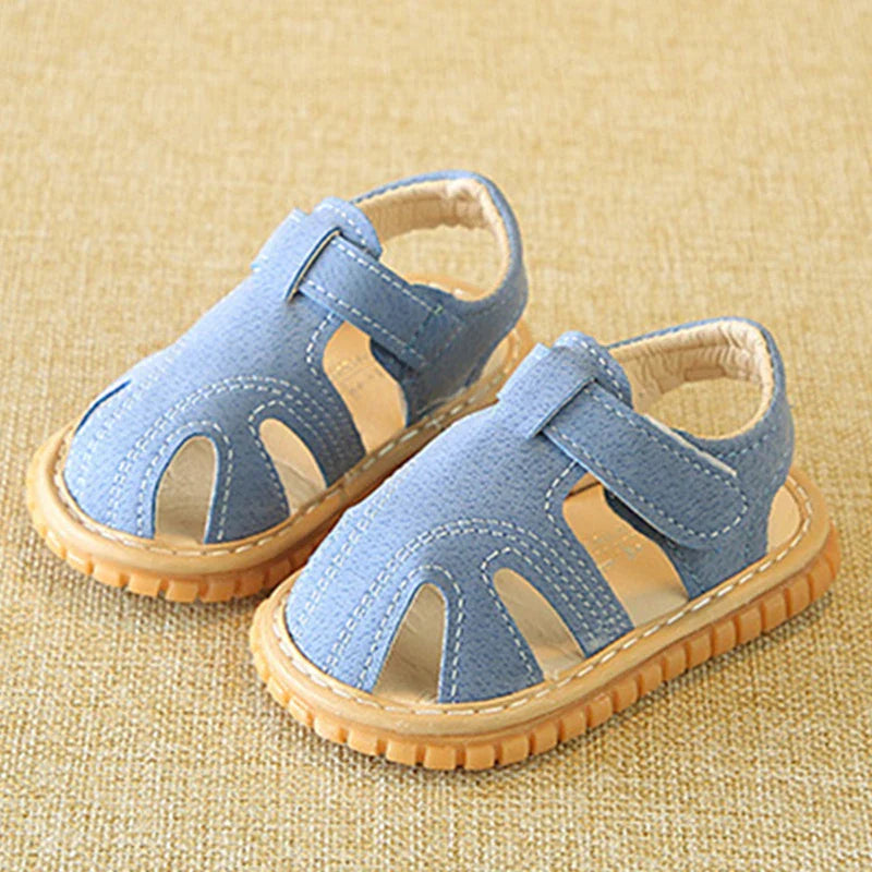 Soft Baby Walking Sandals – Non-Slip Open-Toe Summer Shoes for First Walkers (6–18 Months)