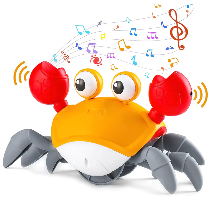 Walking Crab – Crawling Toy for Babies – Light-Up, Musical & Motion Sensor Fun