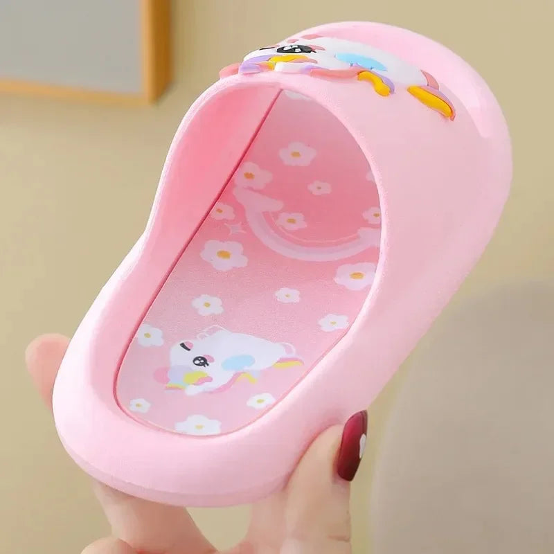 Unicorn Summer Slippers for Kids – Soft Cartoon Slides for Indoor & Outdoor Use (1-6 years)