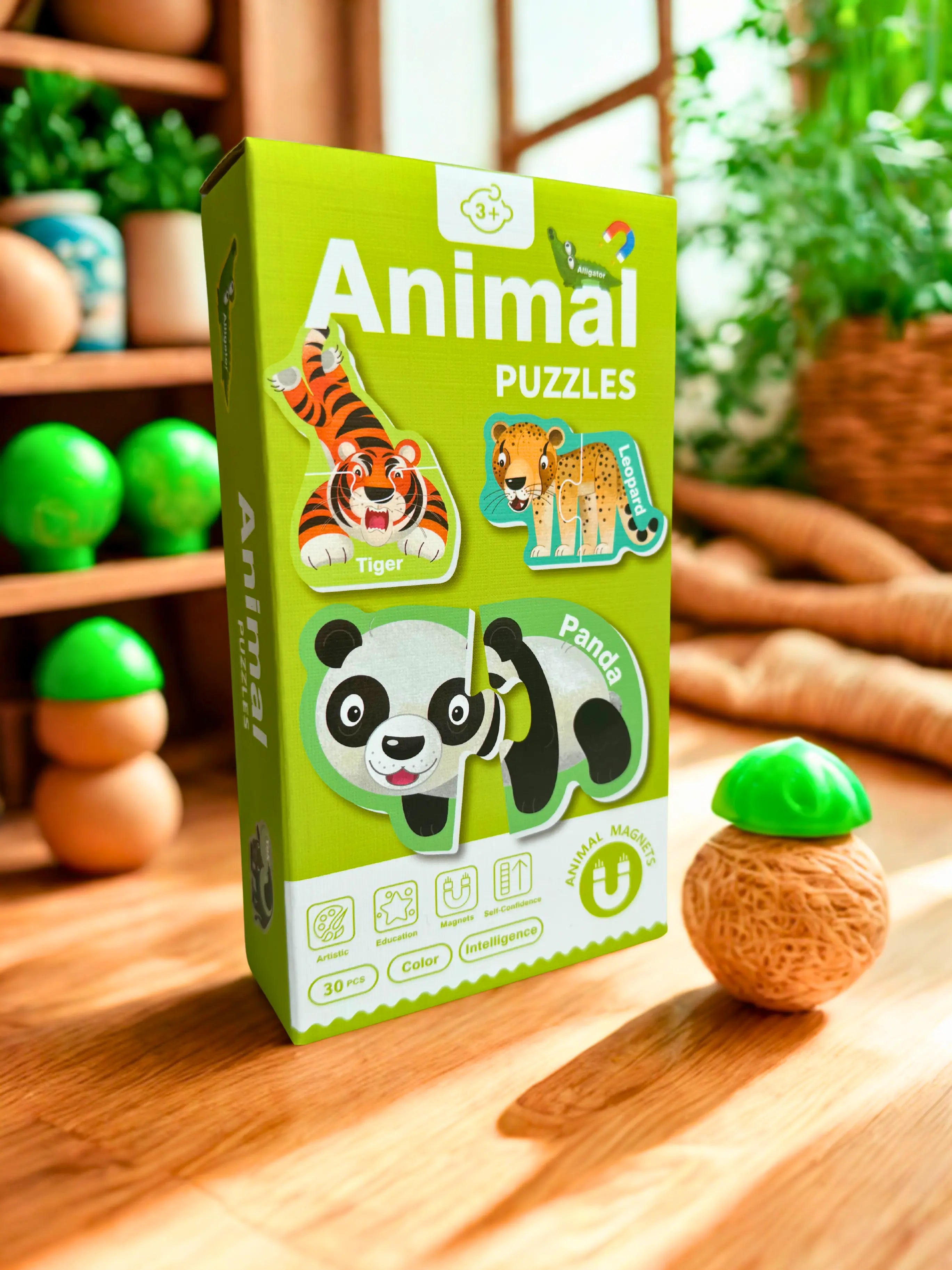 Magnetic Animal Puzzle Set for Kids – Educational Montessori Learning Toys (3+ years)