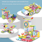 Montessori Gear Building Set – Creative Construction Toy with Rotating Power (3+ years)