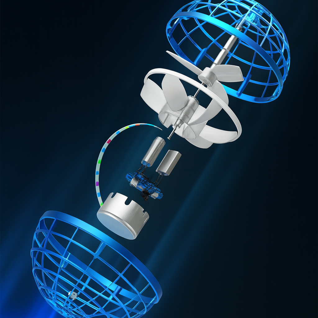 Interactive Flying Light Orb Toy for Kids – Rechargeable LED Sensory Ball for Fun & Learning (6–14 years)