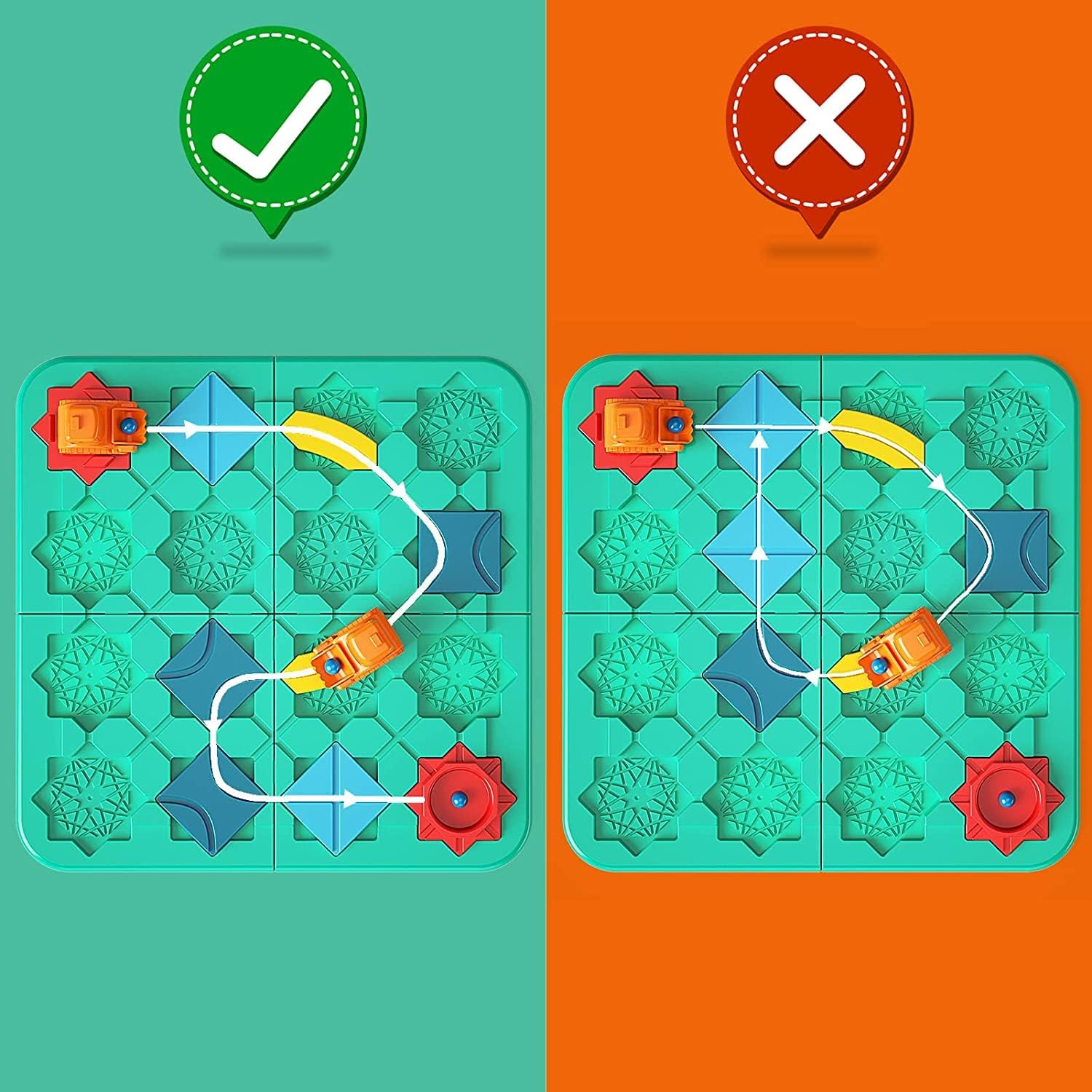 Creative Learning Playset for Kids - Montessori Inspired Maze & Track Building Toy (1-5 years)