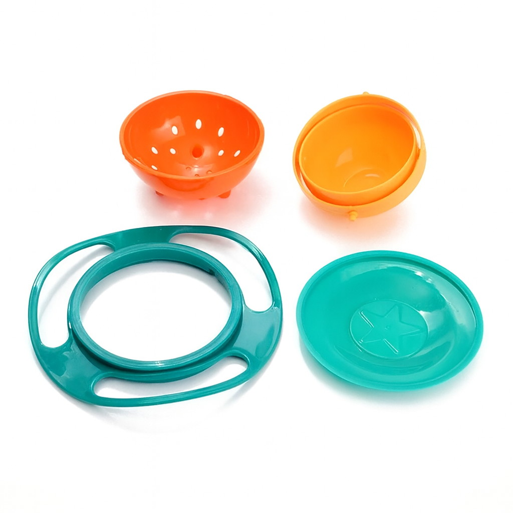 Spill-Proof Baby Bowl | Non-Slip, 360° Rotating Kids Feeding Bowl for Mess-Free Meals (6months-5years)