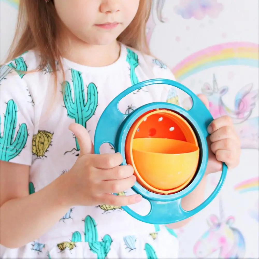 Spill-Proof Baby Bowl | Non-Slip, 360° Rotating Kids Feeding Bowl for Mess-Free Meals (6months-5years)