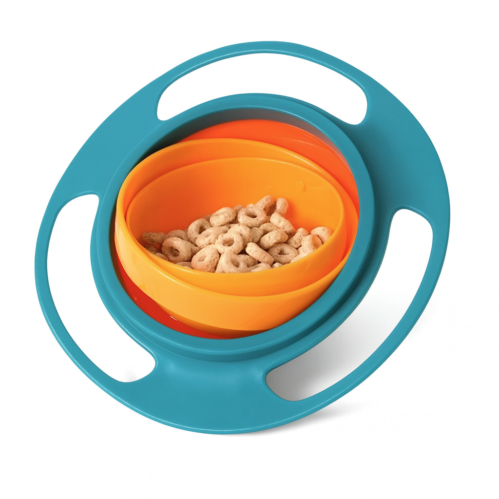 Spill-Proof Baby Bowl | Non-Slip, 360° Rotating Kids Feeding Bowl for Mess-Free Meals (6months-5years)
