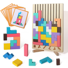 Wooden Montessori Puzzle Toy | Educational Tetris Block Game for Kids Learning & Play (3+ Years)
