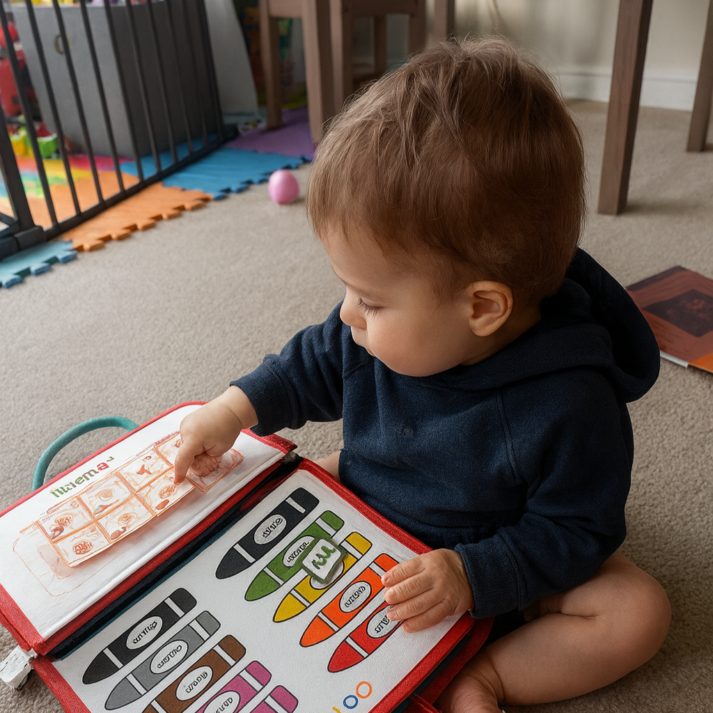 Interactive Baby Learning Book | Montessori Inspired Soft Activity Toy (+3 Years)