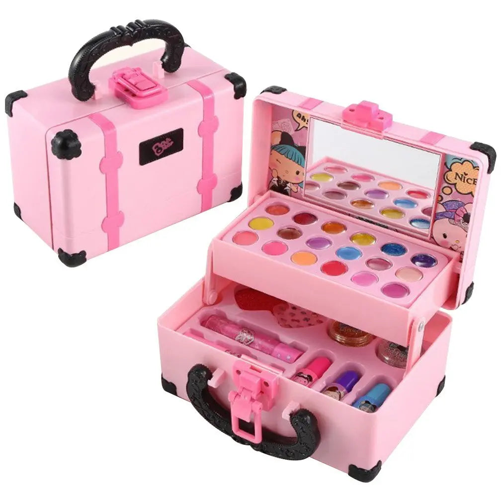Kids Makeup Set – Glamorous Pretend Play Kit with Brushes, Lip Gloss & Accessories (7+ years)