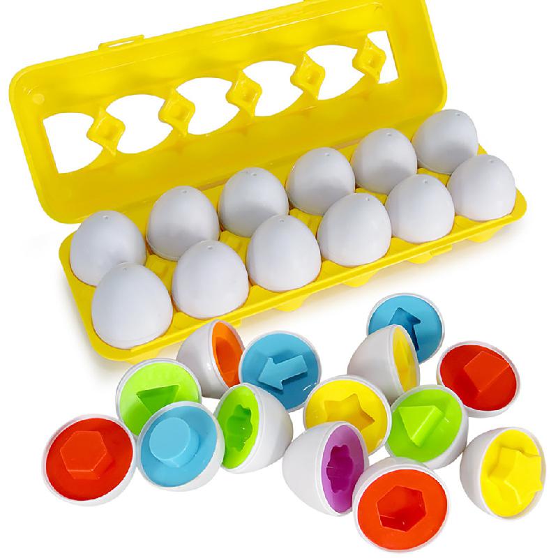 Egg Puzzle – Educational Shape Matching Toy for Toddlers – Fun Brain Game in a Cute Egg Carton