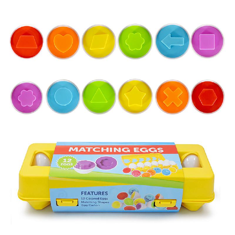 Egg Puzzle – Educational Shape Matching Toy for Toddlers – Fun Brain Game in a Cute Egg Carton