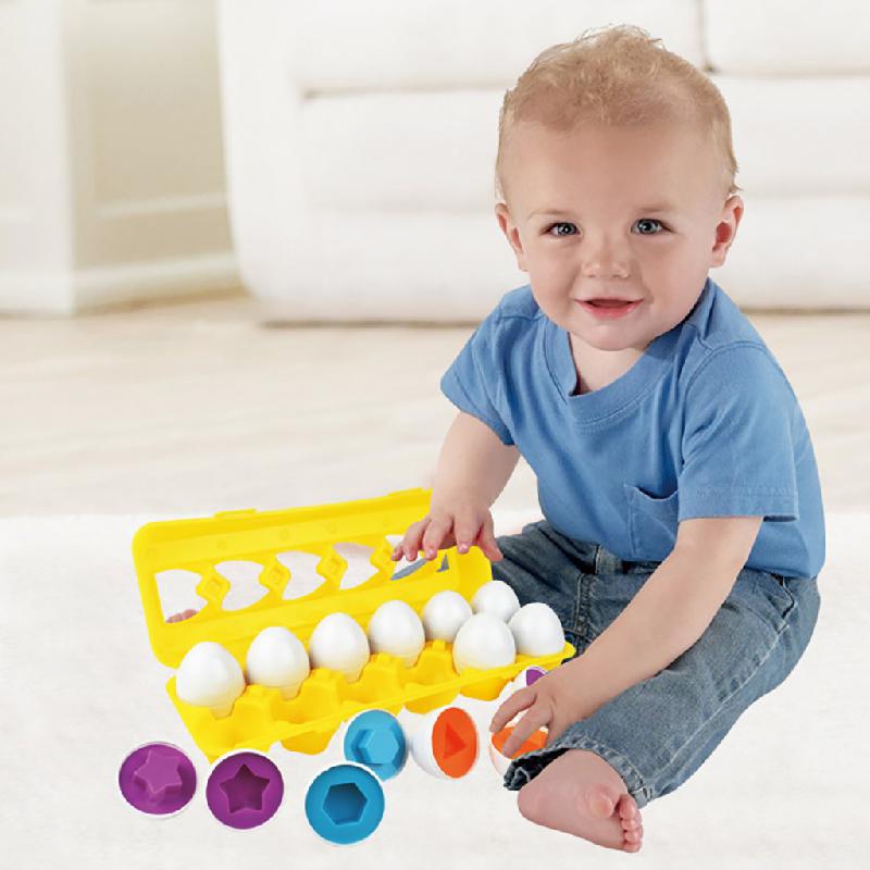Egg Puzzle – Educational Shape Matching Toy for Toddlers – Fun Brain Game in a Cute Egg Carton